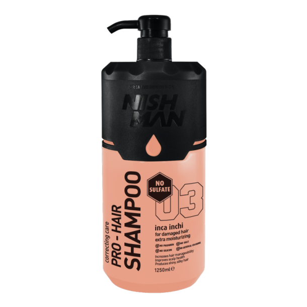 NISHMAN PROFESSIONAL HAIR SHAMPOO (SULFATE FREE) (INCA INCI COMPLEX