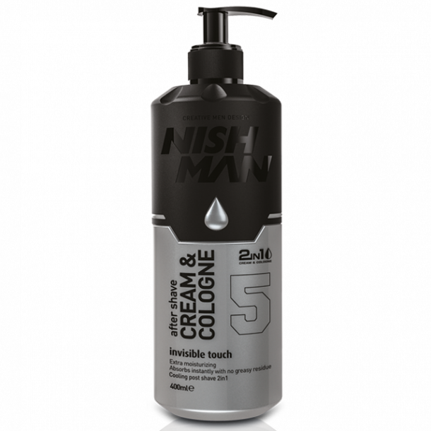 NISHMAN AFTER SHAVE CREAM & COLOGNE INVISBLE TOUCH 5 HUDPLEIE