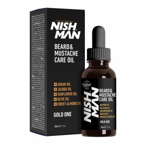 NISHMAN Beard & Mustache Care Oil - Gold One 