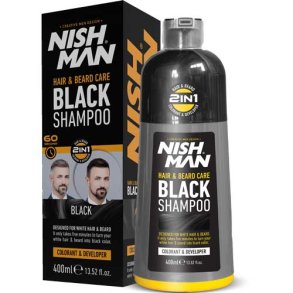 NISHMAN Hair & Beard Care - Black Shampoo