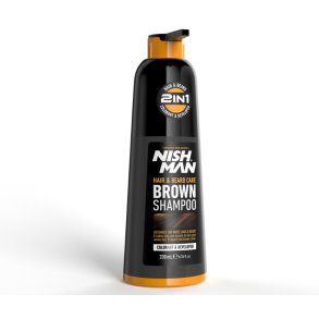 NISHMAN Hair & Beard Care - Brown Shampoo