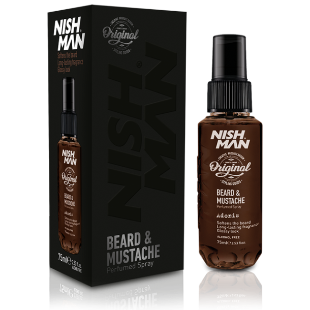 NISHMAN Beard &amp; Mustache Perfume Spray - ADONIS