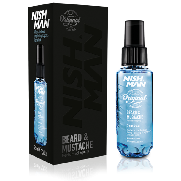 NISHMAN Beard &amp; Mustache Perfume Spray - GENIUS