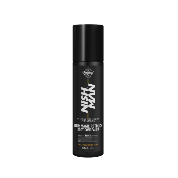 NISHMAN Hair Magic Retouch Root Concealer (Black 100 ml)