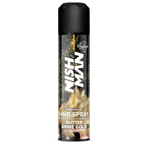 NISHMAN Glitter Hair Spray - Gold 