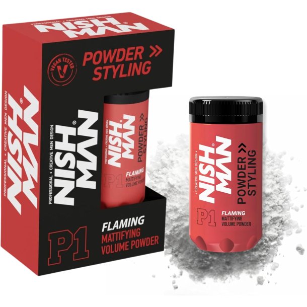 NISHMAN Hair Styling Powder Wax Matte P1 - Flaming