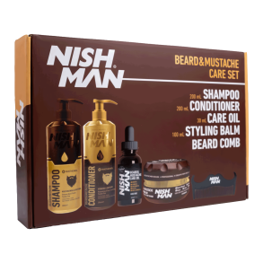 NISHMAN Beard & Mustache - Care Set