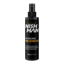 NISHMAN Hair Building Keratin Fiber - Dark Brown +Fiber Locking Mist Spray